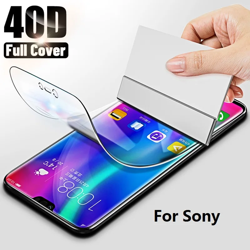 93D Real Full Hydrogel Film For Sony Xperia XA1 XA2 XA XZ1 XZ2 XZ3 Compact Ultra Screen Protector Film For Sony 1 10 Plus XP5