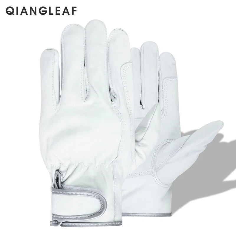 QIANGLEAF Grade A Cowhide Outdoor Rock Climbing Sports Cargo Handling Fishing Gardening Planting Muslim Protective Gloves 2300