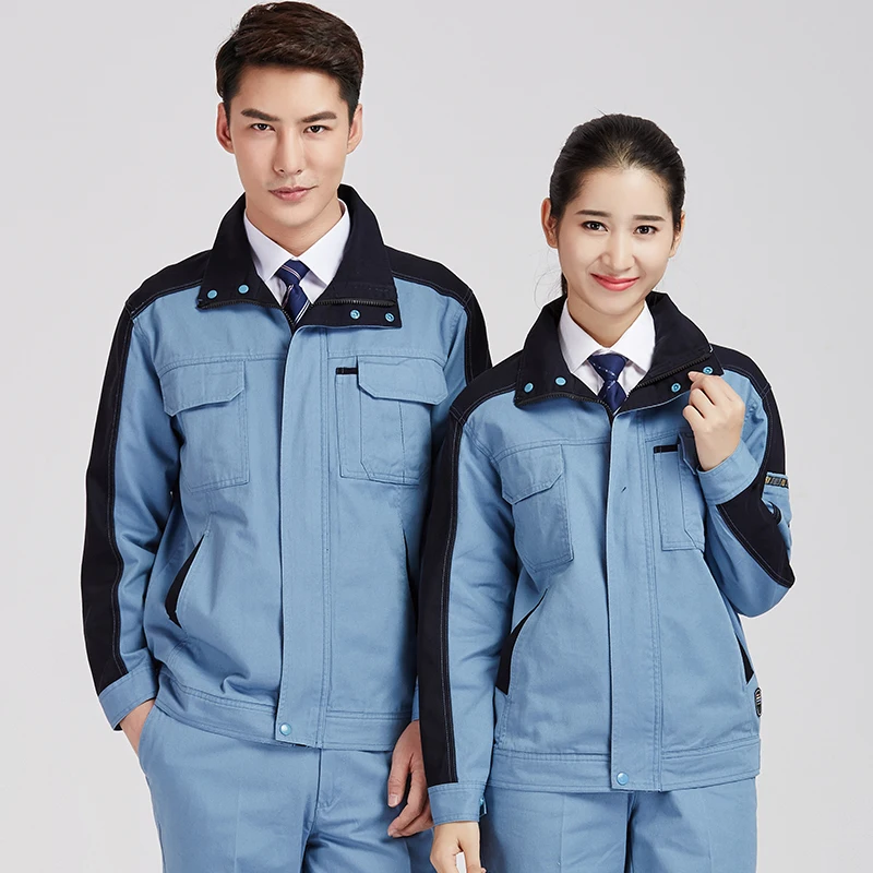 100%cotton Work Clothing Set Men Women Jacket+pants Mechanic Uniform Auto Repair Welding Suit Workshop Coverall Men Work Clothes