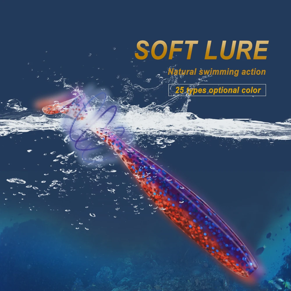 السمك الملك 20 قطعة/الحزمة سهلة شينر الصيد السحر 75 مللي متر/3 جرام Wobblers الكارب الصيد طُعوم لينة سيليكون الاصطناعي مزدوجة اللون الطعوم #4