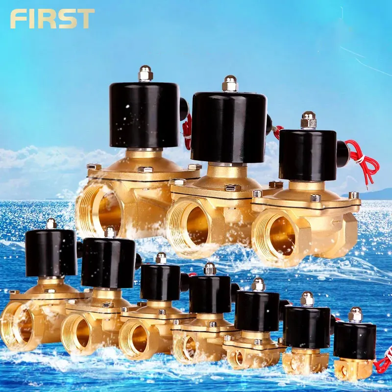 Normally closed  brass Electric Solenoid Valve DN8 DN10 DN15 DN20 DN25 N/C Pneumatic Valve for Water Oil Air 12V/24V/220V/110V