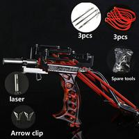 Aluminum High Velocity Slingshots With Laser Hunting Fishing Slingbow Wrist Arrow Set Rest Catapult Outdoor Shooting