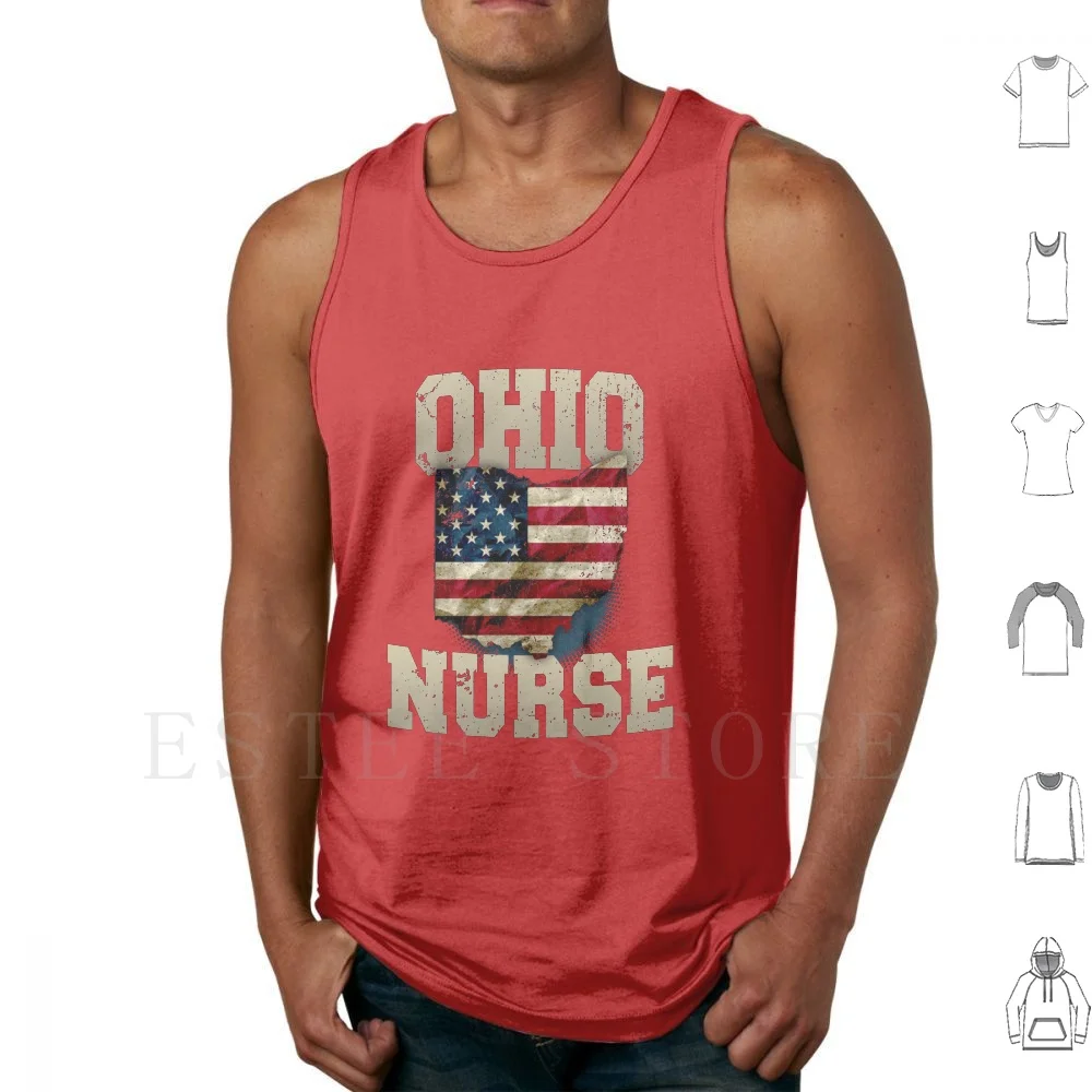 

Ohio Nurse Gift Shirt Fun Unique Awesome Nursing Design Tank Tops Vest Sleeveless For Nurses Happy Nurses Week Nurse