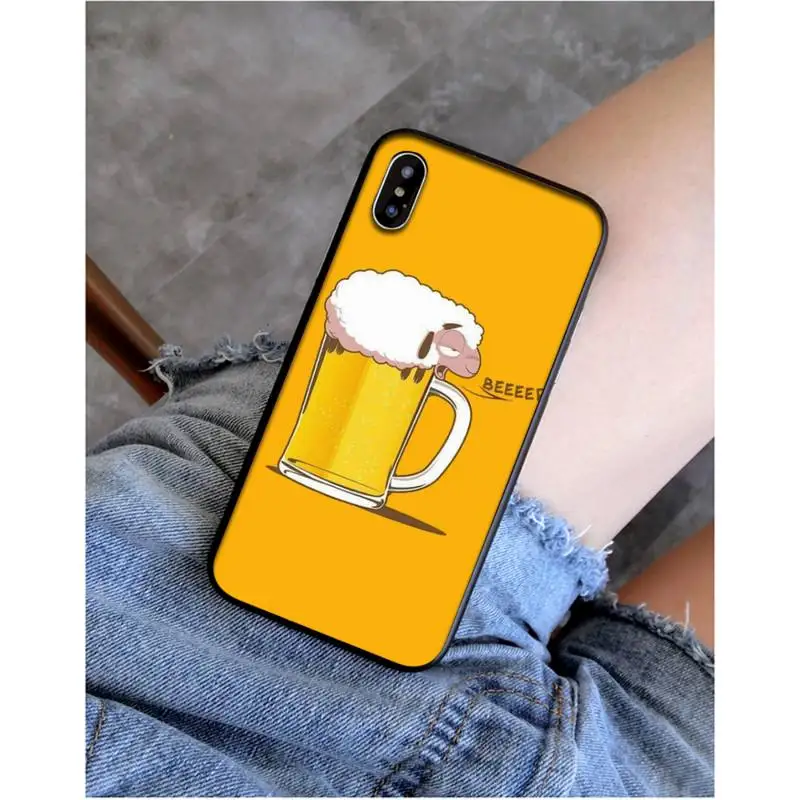 YNDFCNB for man beer mug with foam Phone Case for iphone 11 12 Mini Pro Max X XS MAX 6 6s 7 8 Plus 5 5S 5SE XR SE2020