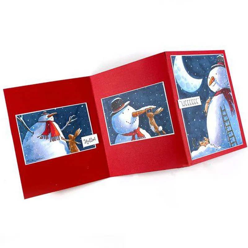 Szczęśliwego nowego roku mysz zima Snowman wykrojniki pasujące wyczyść znaczek karta DIY Album Making Scrapbooking rzemiosło wzornik