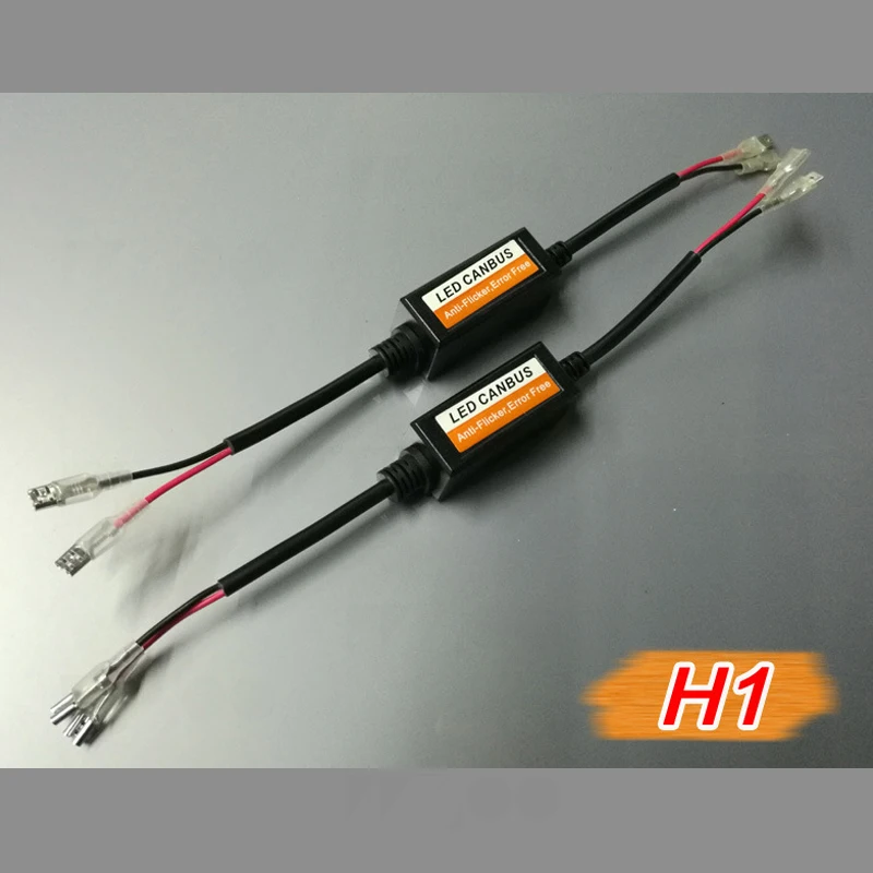 H1 H3 H4 H7 LED Headlight Decoder CAN-BUS EMC Warning Canceller Capacitor Anti-flicker Resistor harness Canbus Error Free Plug