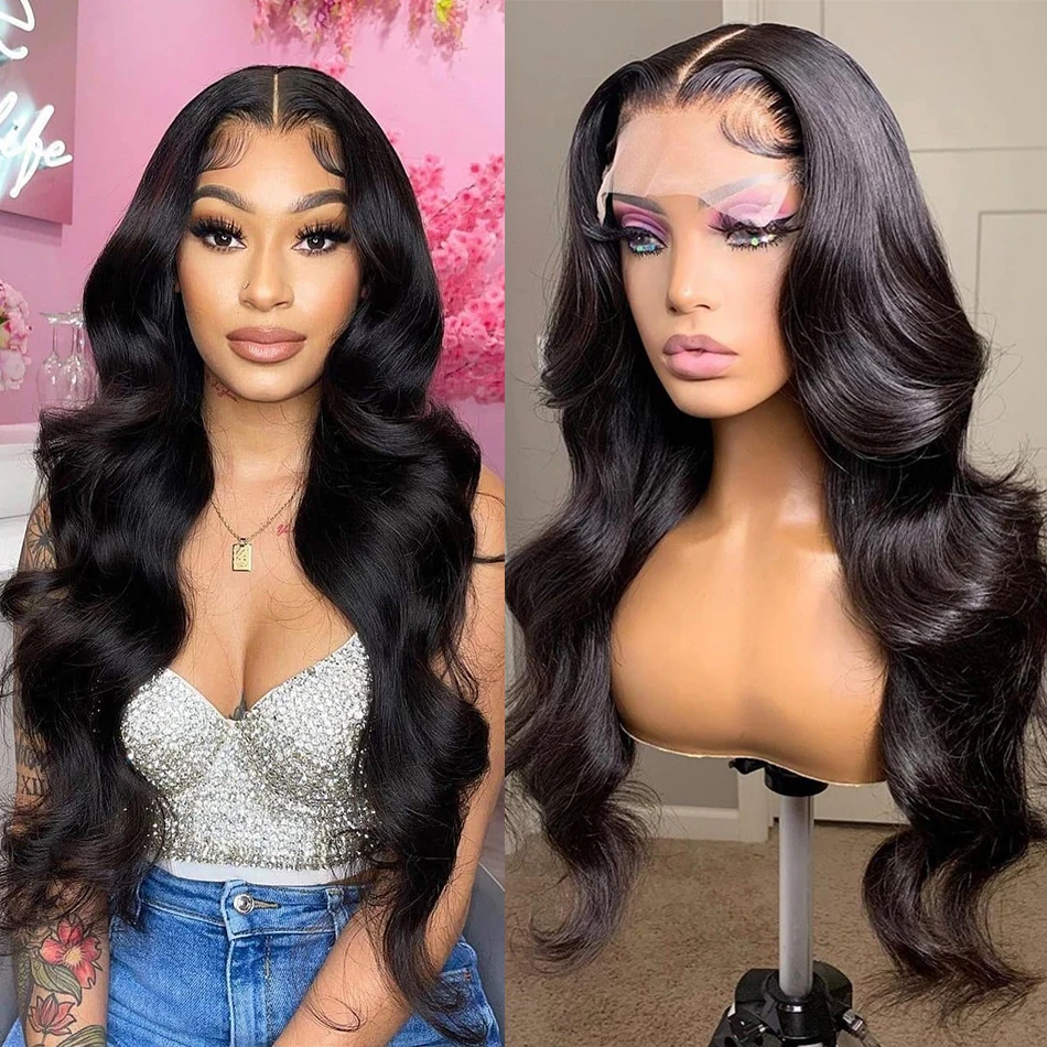 

28 30inch 13x4 Lace Front Human Hair Wigs For Women 100% Real Natural Hair 5x5 Body Wave Frontal Wig Remy Hair Soft ali expres