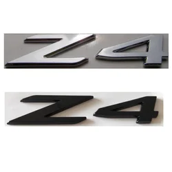 Chrome Gloss Black Letters Trunk Emblems Z 4 Number Badge for BMW Z4