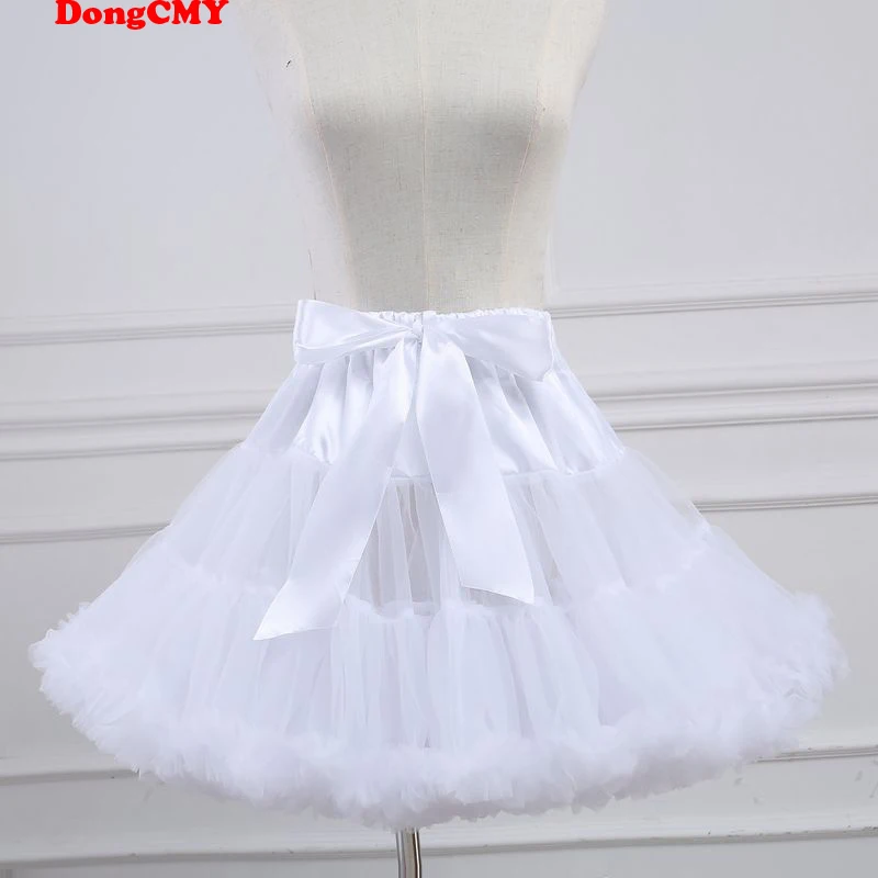 New Puffy Short Petticoat DongCMY Tulle Elegant Underskirt Rockabilly Tutu for Wedding Party