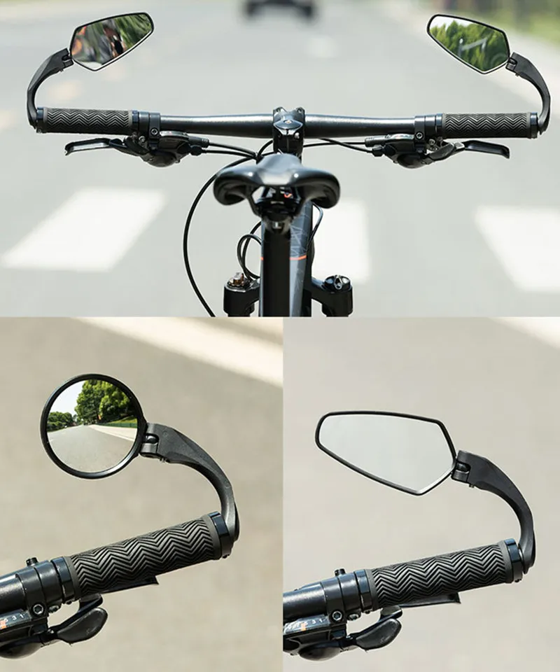 ROCKBRSO Bicycle Mirrors Bike Rearview Mirror Scooter E-Bike Rearview Mirrors 360 Angle Adjustable Handlebar Motorcycle Mirror