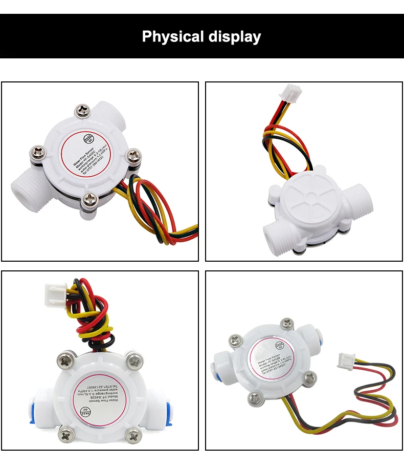 1/4 "3/8" 1/2 "3/4" wasser Flow Sensor 1,75 MPa Halle Sensor Turbine Durchflussmesser DC5 ~ 18V Verwendet, Um Den Fluss Der Medium – Detail 6
