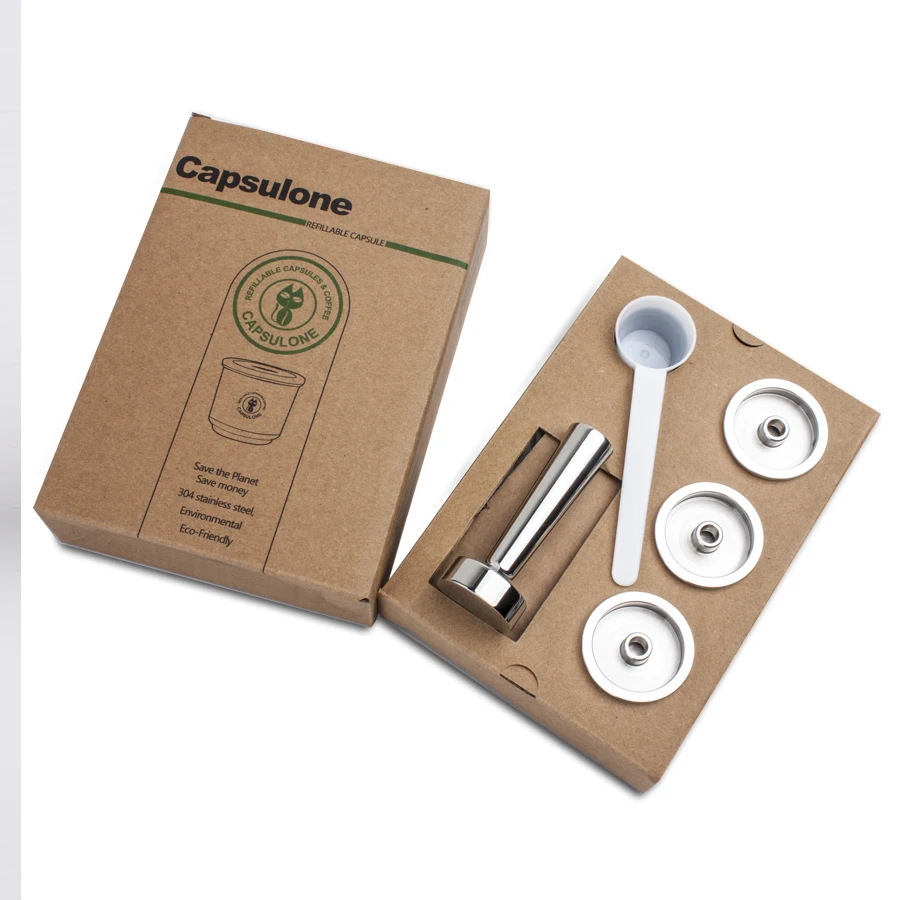 CAPSULONE Metal Stainless Steel Refillable Reusable Capsule Pod Fit for illy Coffee Machine