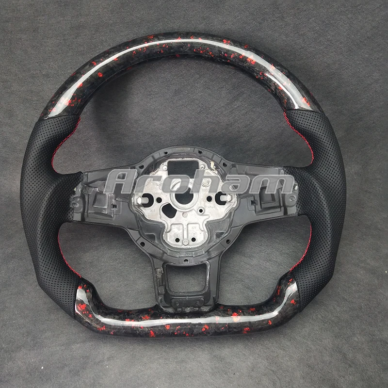 Forged Carbon Fiber Steering Wheel For Volkswagen For VW Golf 7 GTI Golf R MK7 Polo GTI Scirocco Jetta Tiguan 2015 2016