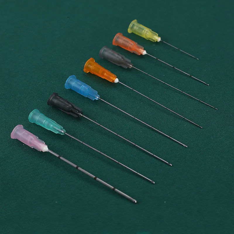 50Pcs Naald Tips 18G 21G 22G 23G 25G 27G 30G 38Mm 50Mm 70Mm Vlakte Uiteinden Notched Endo Naald Tip Spuit