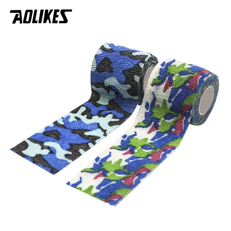 AOLIKES 4.5m Self Adhesive Wrap Tape Medical Therapy Elastic Bandage Knee Protector Colorful Printed Finger Joints Pet Tape