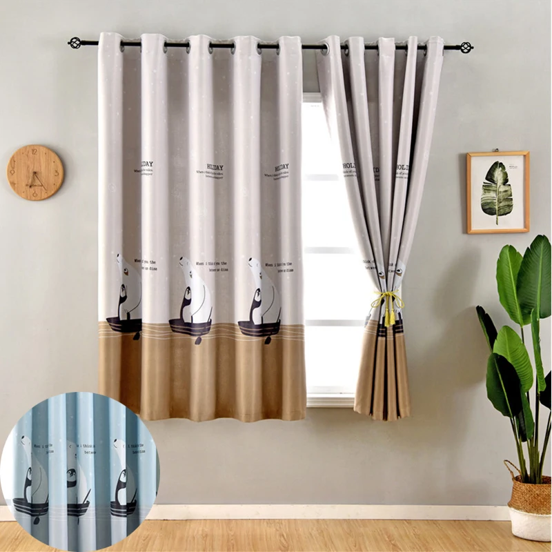 

GY2836 Gyrohome Penguins Printing 1PC Short Curtain Living Dining Room "Customise" Bedroom