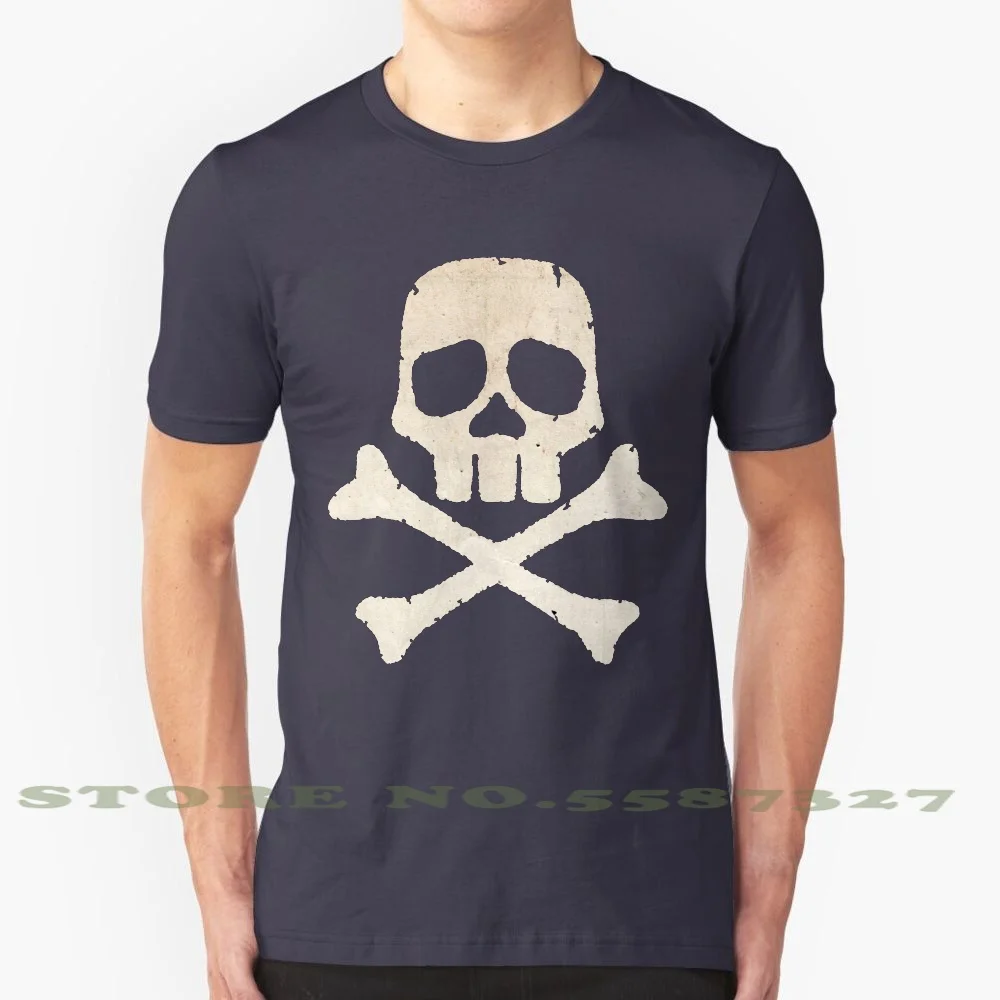 Captain Harlock Skull 100% Cotton T-Shirt Harlock Pirate Skull Jolly Roger