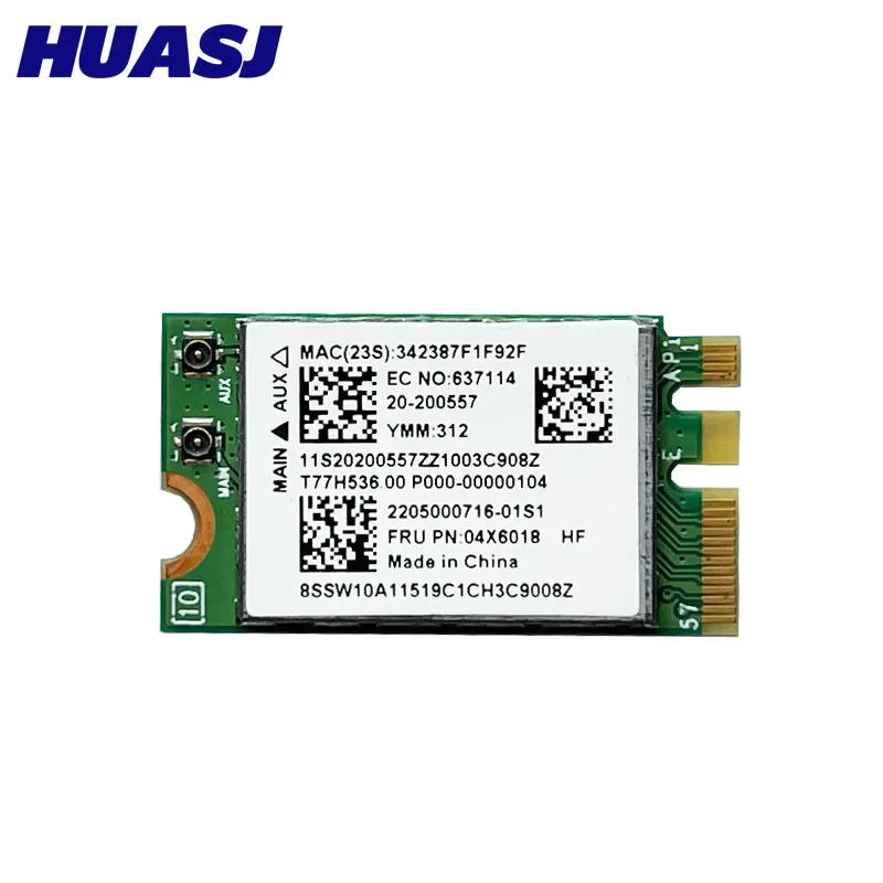 HUASJ  Wholesale New for Broadcom BCM943142Y Wireless M.2 NGFF WiFi BT 4.0 for LENOVO G40-30 G40-45 G40-70 FRU:04X6018