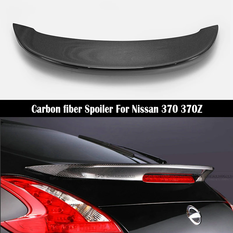 Rear Wing Carbon Fiber Spoiler For nissan 370 370Z Z34 VRS Style Trunk Boot Wings Spoilers Fast by EMS