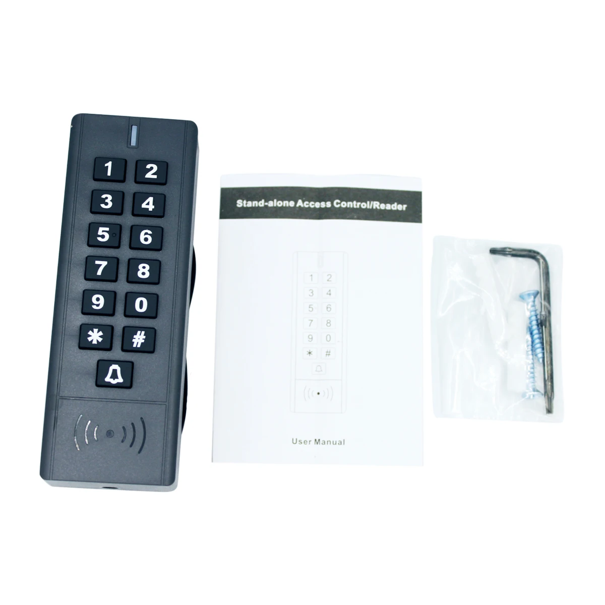 Teclado de Control de acceso RFID IP67, resistente al agua, DC12V, 125Khz, 1000 usuarios, A9-SM de Control de puerta de entrada de proximidad