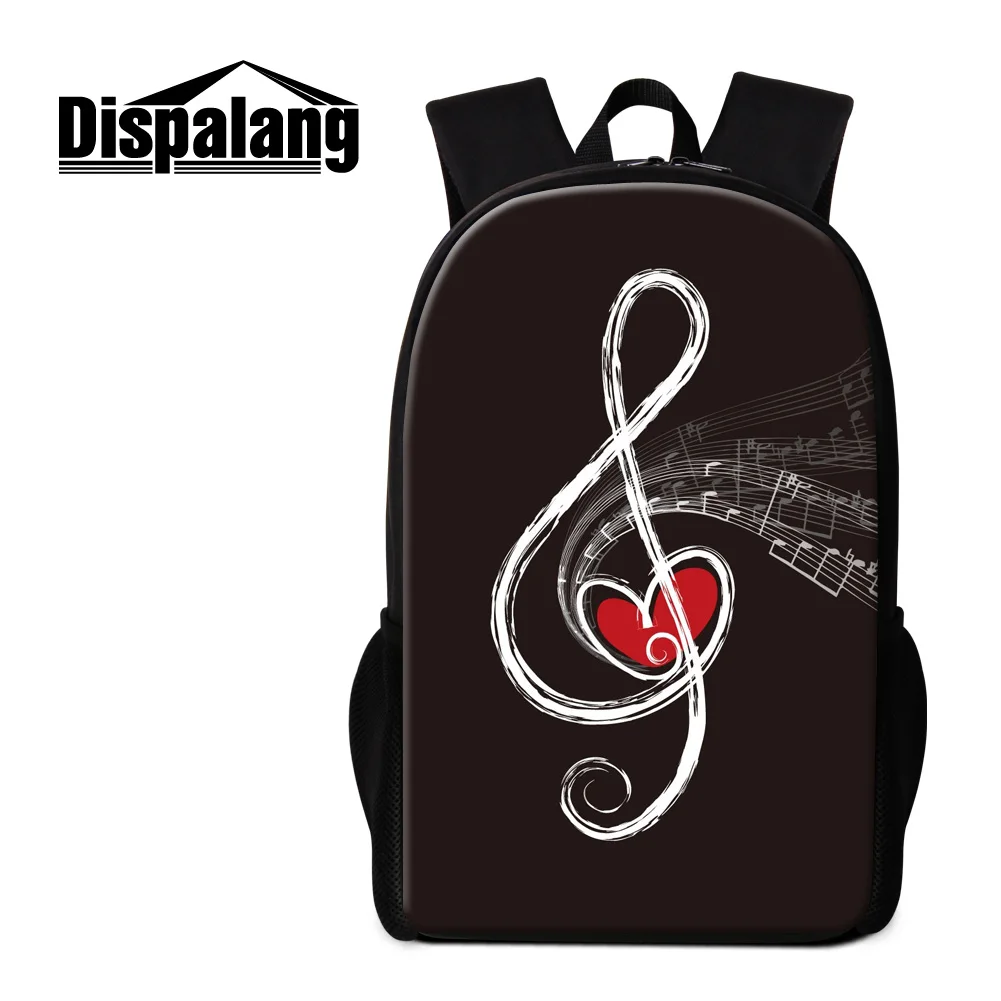 

Music Design Backpack Girls Polyester School Bag For Elementary Student Children DIY Photo Bookbag Gift Stylish Rucksack