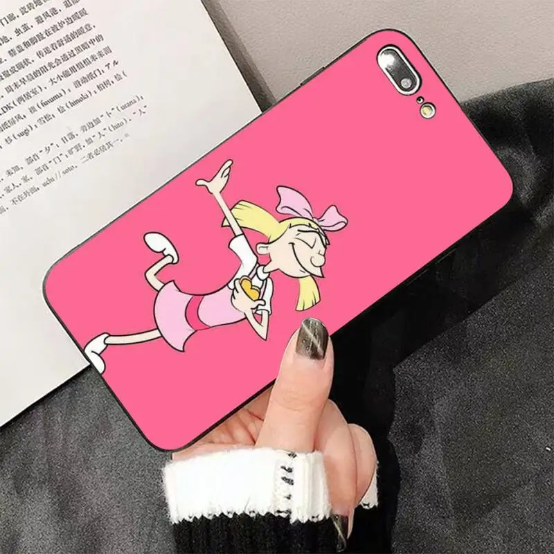 Hey Arnold Silicone Black Phone Case for iphone 13 8 7 6 6S Plus X 5S SE 2020 XR 11 12 pro XS MAX