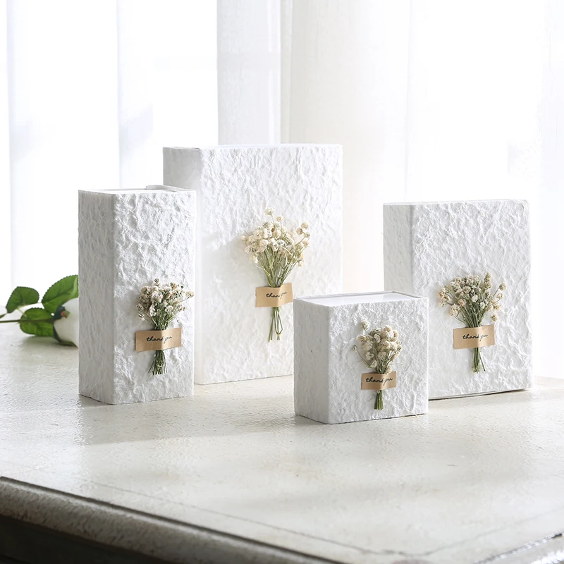 

10pcs/Pack Ins High-end Wedding Candy Box Special Gift Box For Wedding Birthday Gift Box With Gypsophila Flowers 4Colors 4sizes