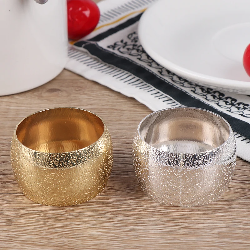 Hotel Model Kamer Gouden Ring Servet Gesp Servet Ring Westerse Restaurant Metal Servet Cirkel Doek Ring Restaurant Table Supplie