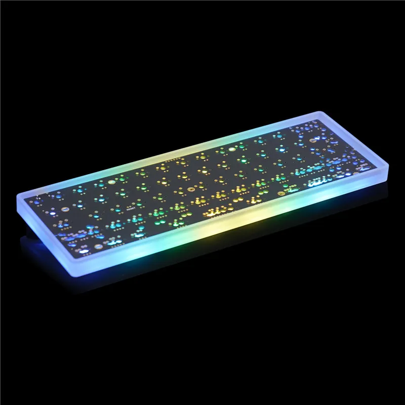 TOFU60 Acrylic Case Frame Thin For GH60 Mechanical Keyboard Case From TOFU 60% Lighting Transparent