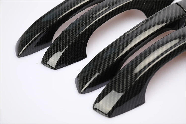 For Seat Ateca 2017 2018 2019 2020 2021 Carbon Fiber Chrome Car Side Door Handle Cover Trim Sticker Styling Auto  Accessories