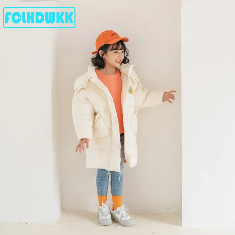 2019 winter down jacket kid dinosaur cartoon coats for girls   boys long coat for kids baby thickened children clothes