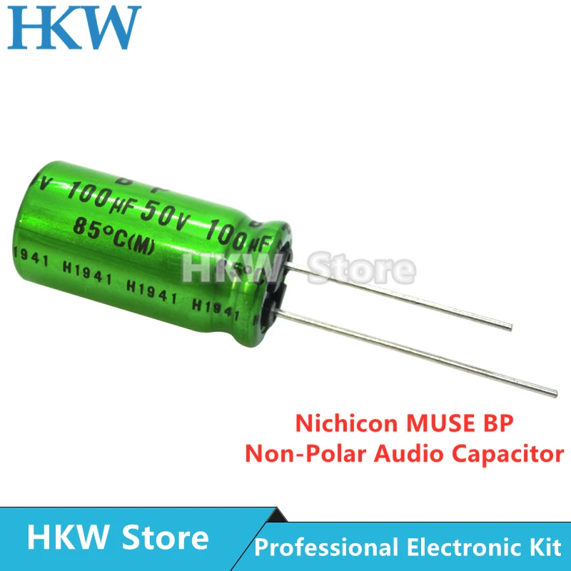 10pcs/lot 100UF 50V 12.5X25mm Nichicon MUSE BP ES Non Polar Nonpolar Bipolar HiFi Audio Capacitor 50V100UF New and Original