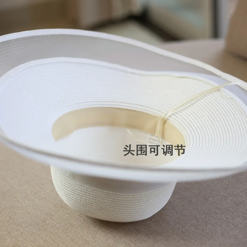 Summer Large Brim Straw Hat Floppy Wide Brim Sun Cap bee Beach Foldable Hats New adjustable 2020 Hats for Women