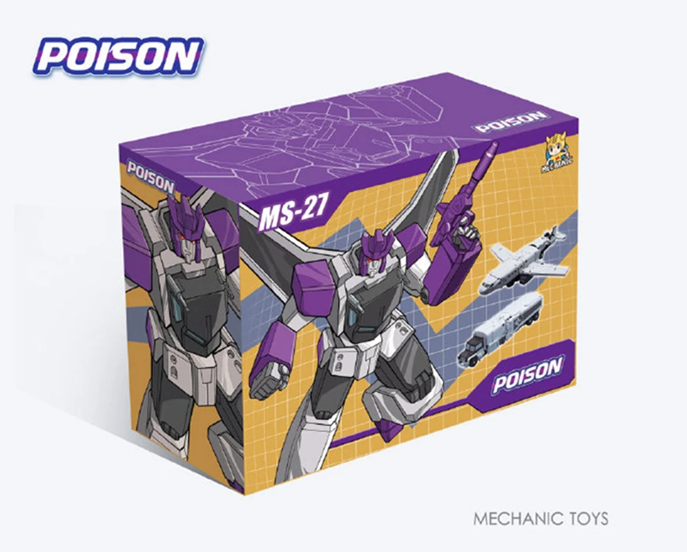 Poison Triple Changers เหล็ก Battle MFT MS27 MS-27 Transformation Mini Warrior Action Figure หุ่นยนต์ของเล่นคอลเลกชันของขวัญ