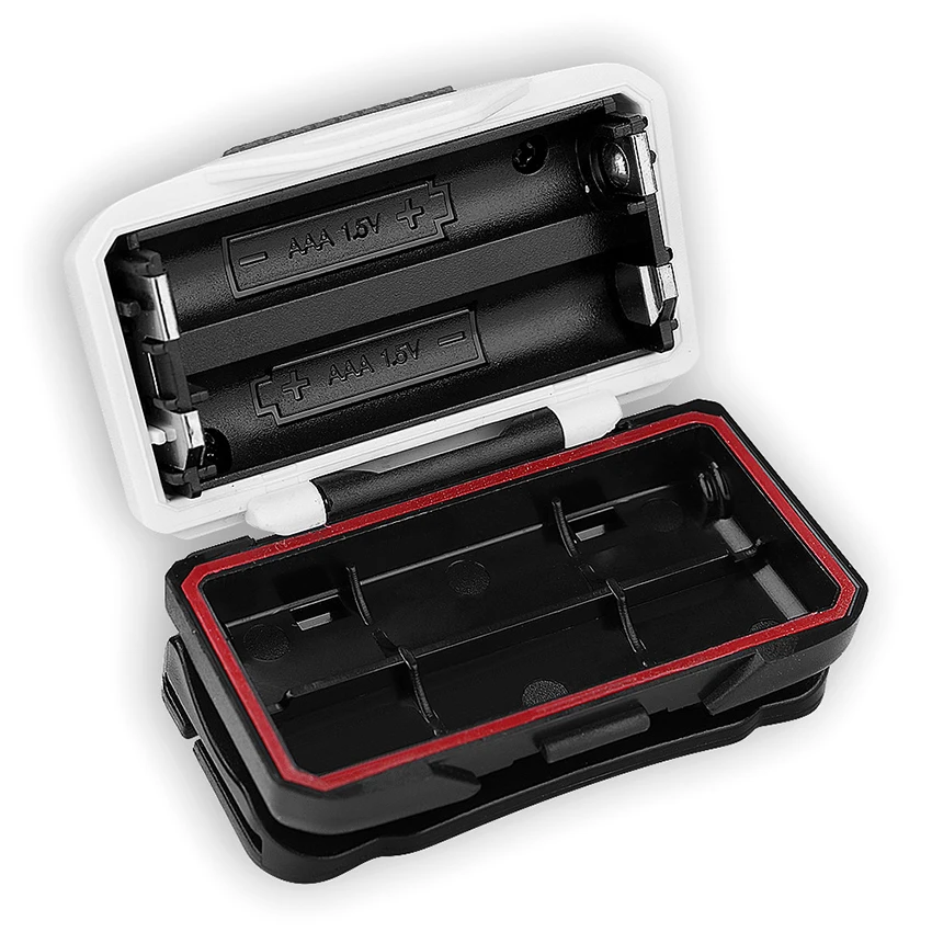 Torcia frontale 130 lumen lampada frontale a LED luminosa con luce rossa, 6 modalità campeggio escursionismo lampada frontale da corsa per adulti bambini