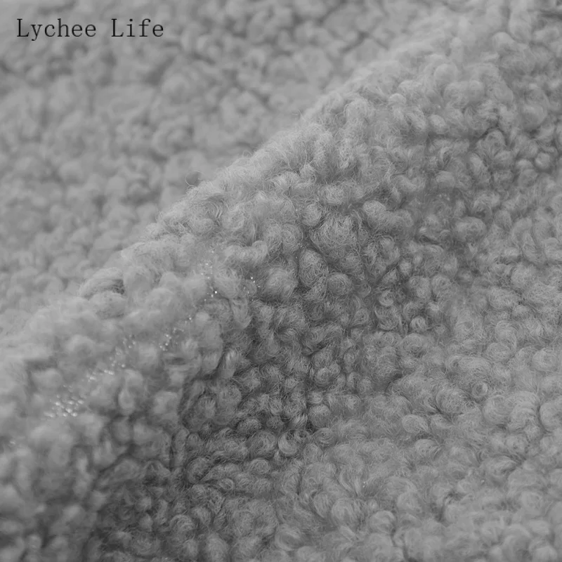 Lychee Life A4 Coral Cotton Velvet Plush Fabric Soft Warm Doll Pet Clothes Glove Lining Thickened Lamb Wool Fabric Diy Sewing