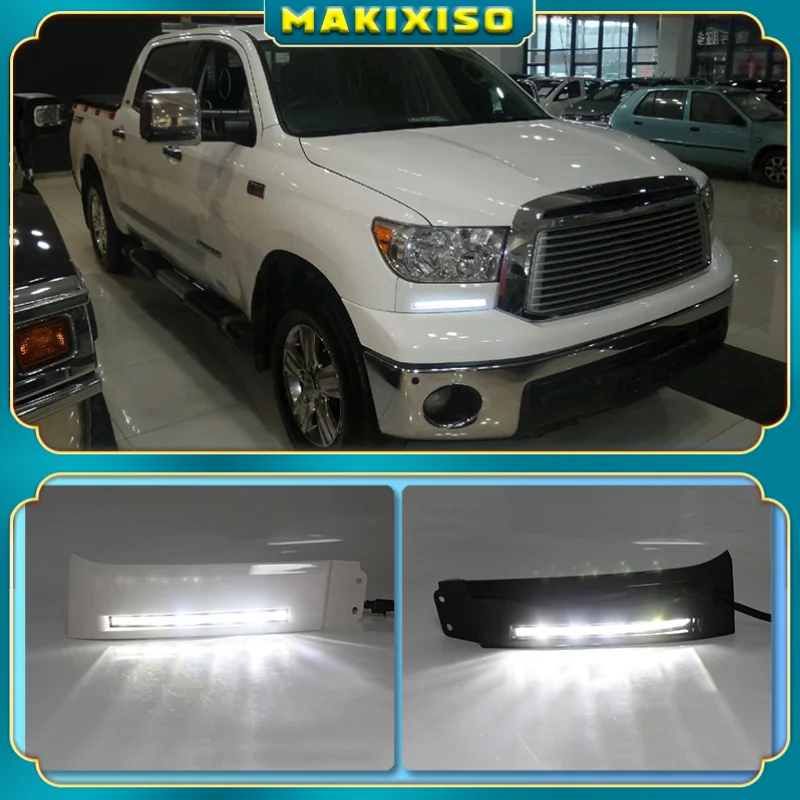 

1 Pair Car Front Bumper Lights 12V LED Daytime Running Lights DRL fog lamp For Toyota Tundra 2007 2008 2009 2010 2011 2012 2013