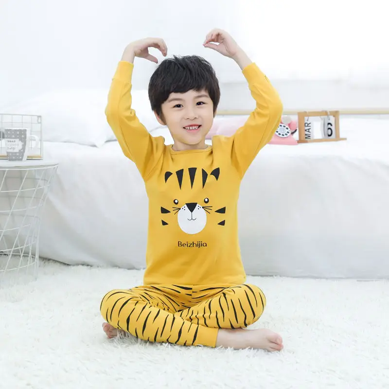 Pijama De Algodón 100% Para Niño – 2 Juegos De Dinosaurio, Suave Y Transpirable (Tallas 2 A 8 Años)