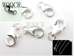 sterling silver 50Pcs Lot 925 Stamped Silver colorJewelry Findings Accessories Lobster Clasp Opening Jump Ring Fittings Charms