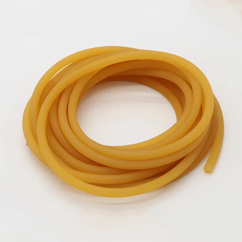 Yellow Solid Latex Rubber Tube 2mm 3mm 5mm Surgical Hose Natural Bands Catapult Fitness Yoga Bow Accessories