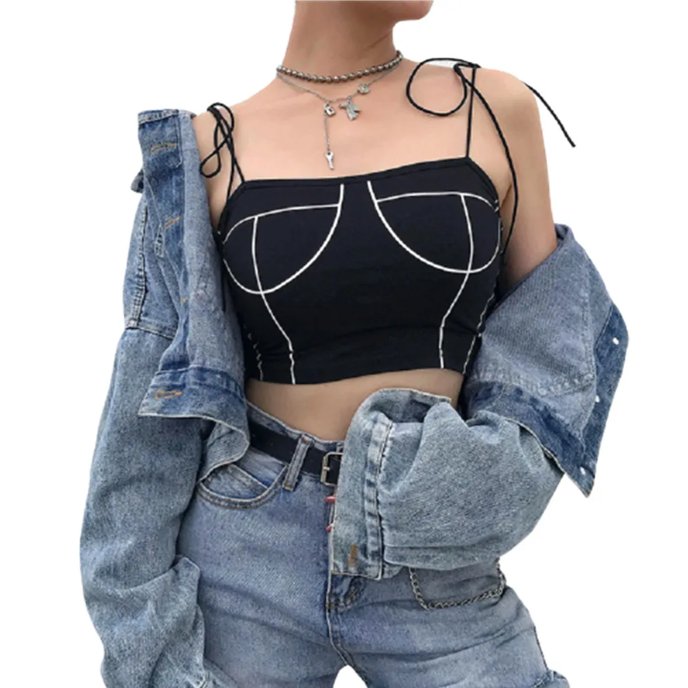 

Fashion Women Sexy Sleeveless Tank Tops Bustier Cami Sleeveless T-Shirt Summer Top Strappy Chest wrap