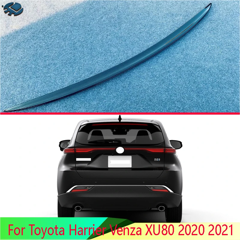 

For Toyota Harrier Venza XU80 2020 2021 Carbon fiber style Side Rear Window Spoiler Cover Trim Molding Garnish Bezel Styling