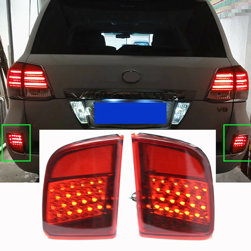 For Toyota Land Cruiser 200 LC200 2008 2009-2014 2015 Rear Bumper Light  Rear Tail brake light Fog Lamp Fog Light Warning Light