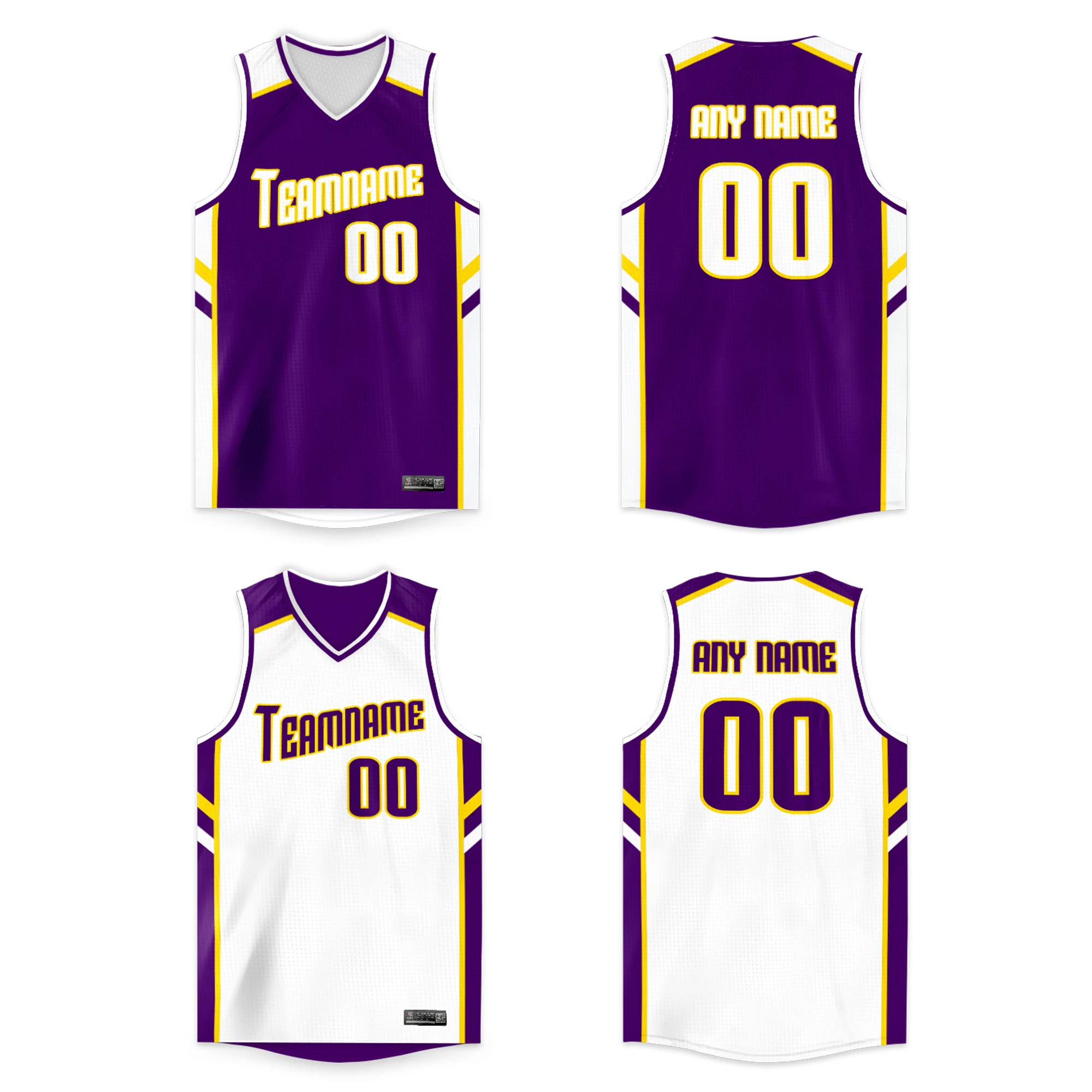 Customized Reversible Basketball Jersey Personalized Print Team Name Number Design Your Own Sleeveless Sportswear for Men