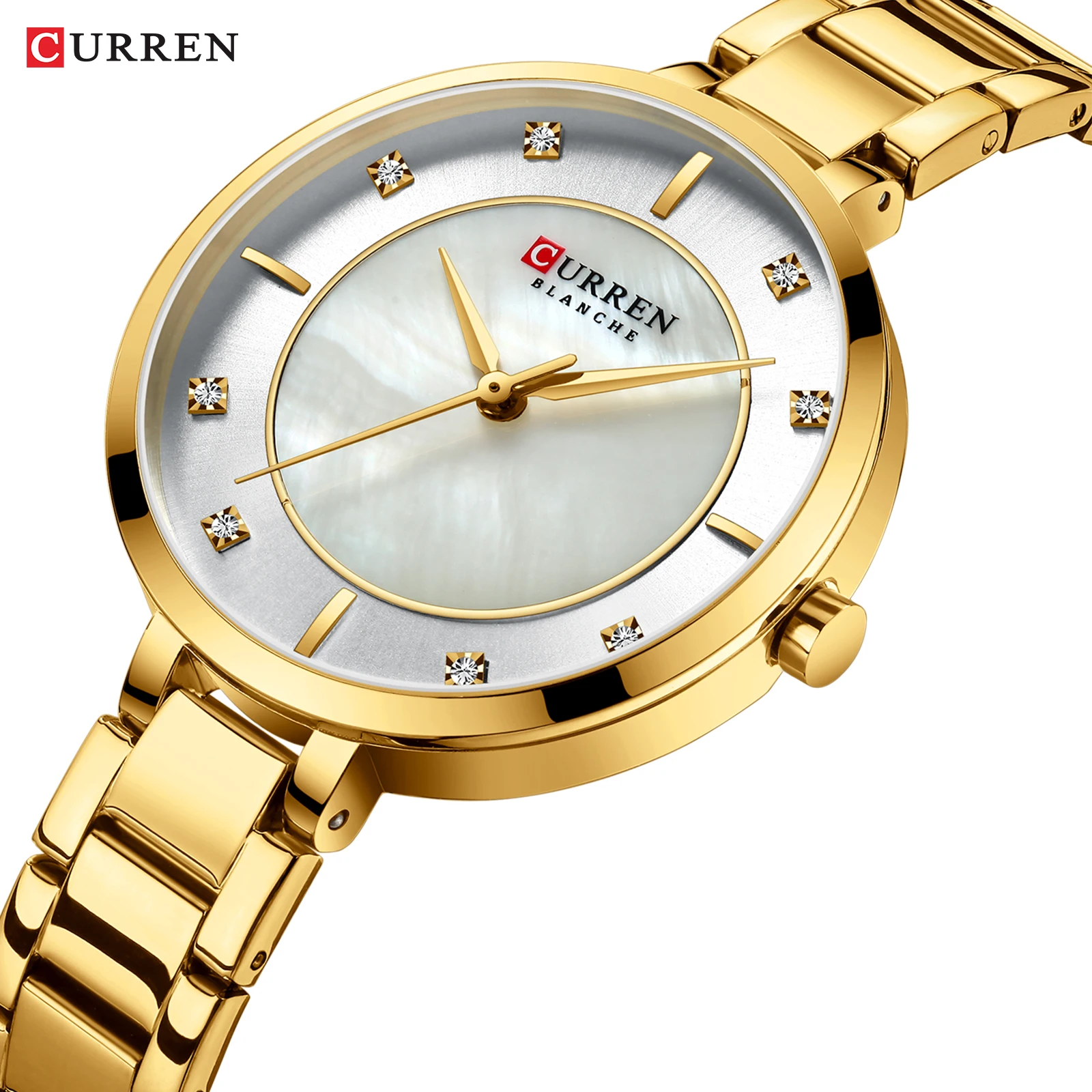 

CURREN Watches Women Luxury Crystal Rhinestone Quartz Watch for Ladies Romantic Gift Waterproof Clock Female Stainless Steel