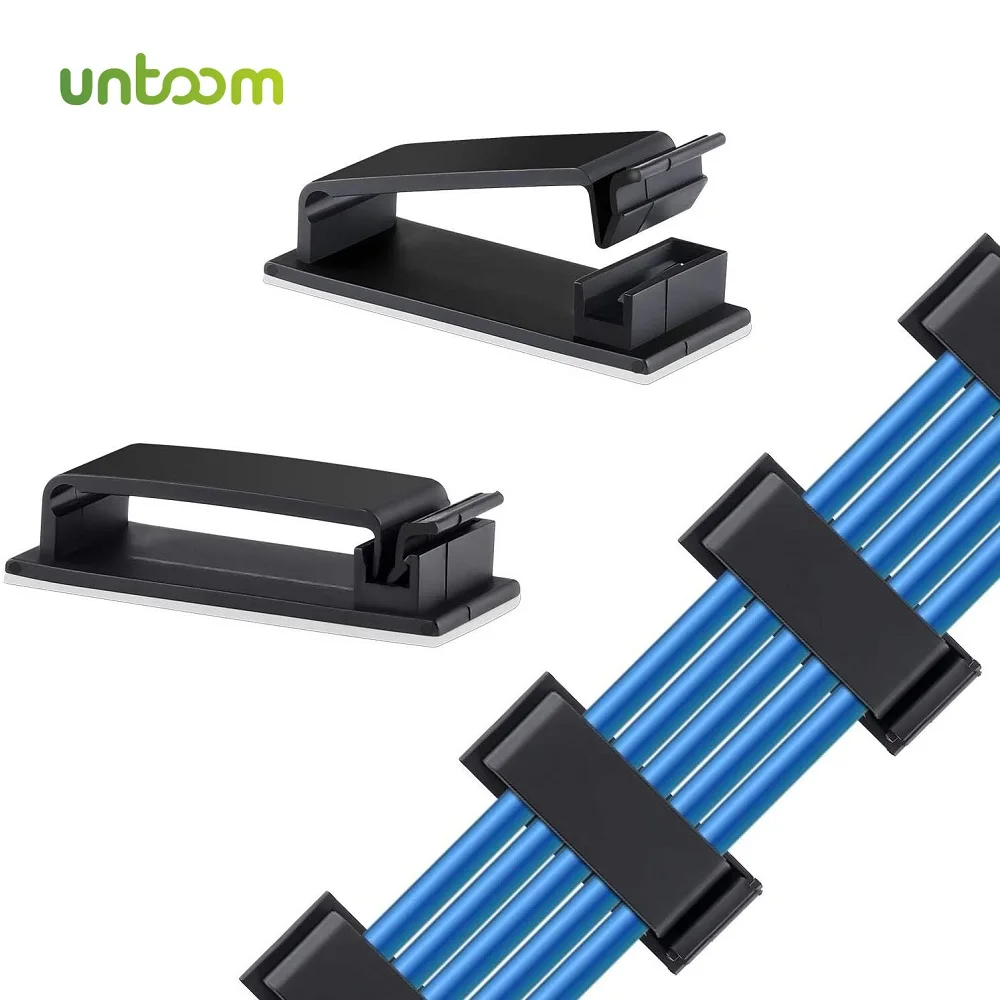 Untoom Cable Organizer Cable Winder Desktop Tidy Management Clips USB Cable Holder for Mouse Keyboard Headphone Wire Organizer