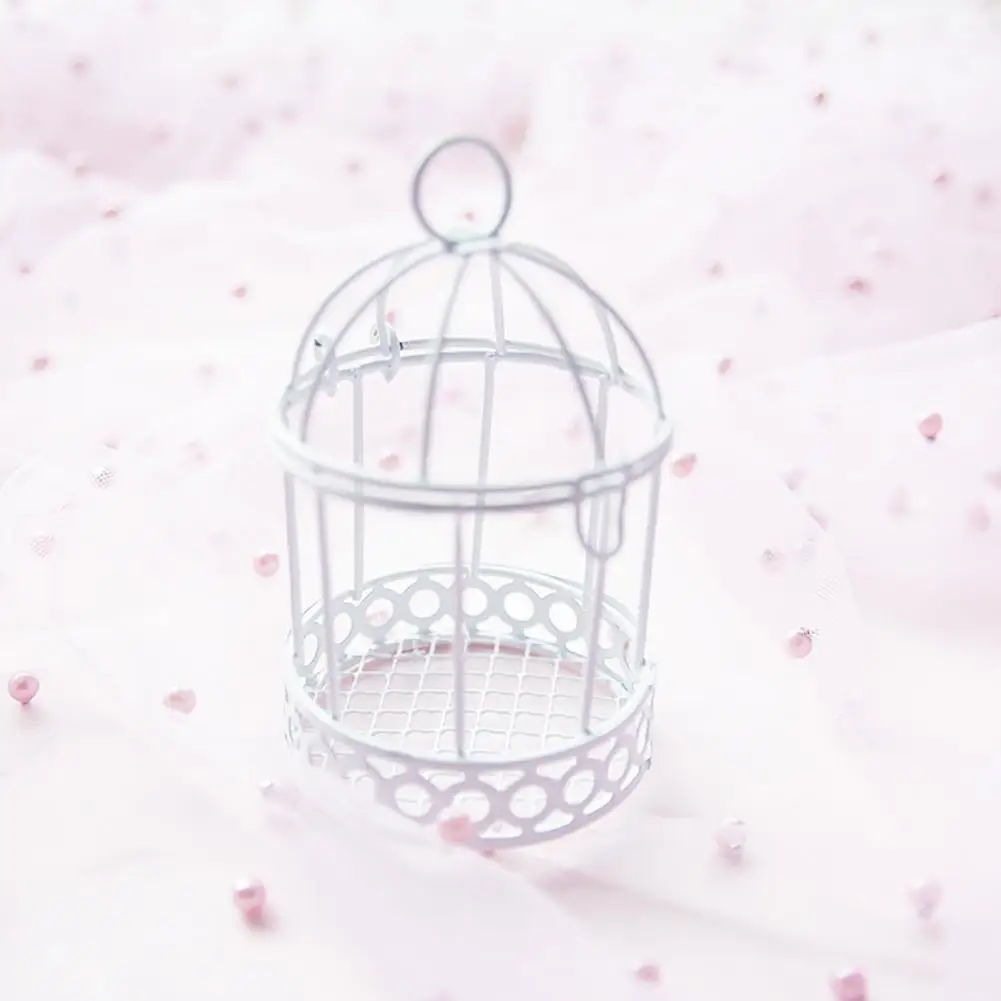 Decorative Bird Cage Durable Wear Iron Wedding Garden Decor Candle Box Candy Box Gift for Party Home Decor Photograph Props