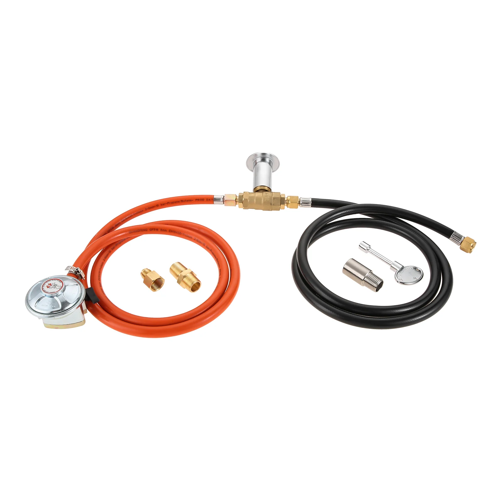 Propane Fire Pit Gas Control Assembly Kit Air Mixer Valve with Regulator for United Kingdom Max 90000 BTU