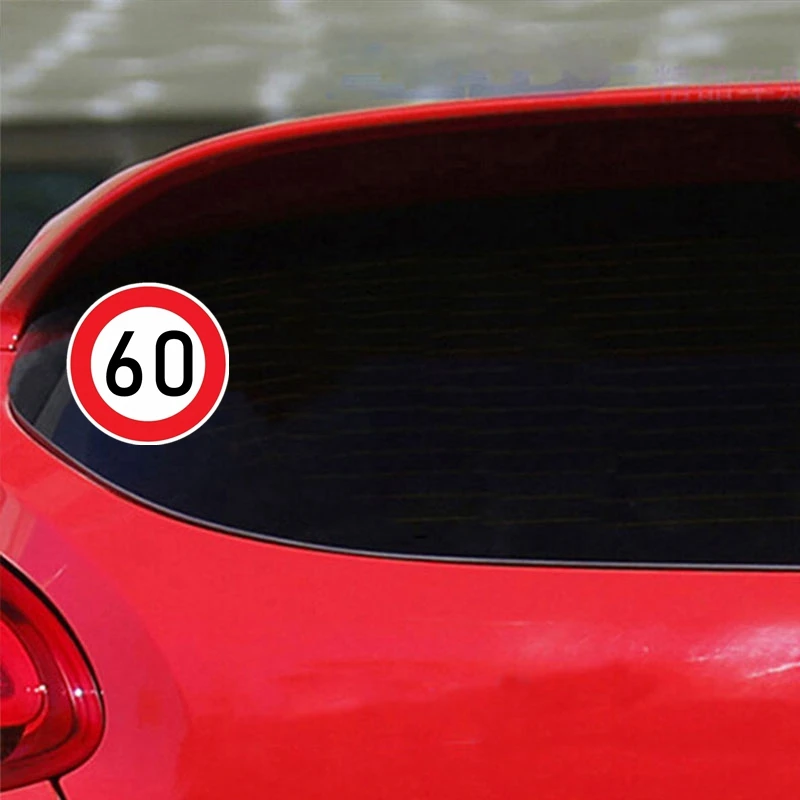 B-0074# Speed Limit (60 km), Ø 16 cm Self-adhesive Decal Car Sticker Waterproof Auto Decors
