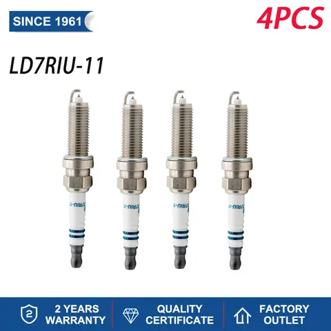 (Упаковка из 4 шт.) Автомобильные свечи Iridium Power TORCH Spark Plugs LD7RIU-11 для Toyota Nissan Honda MERCEDES-BENZ SUBARU MAZDA